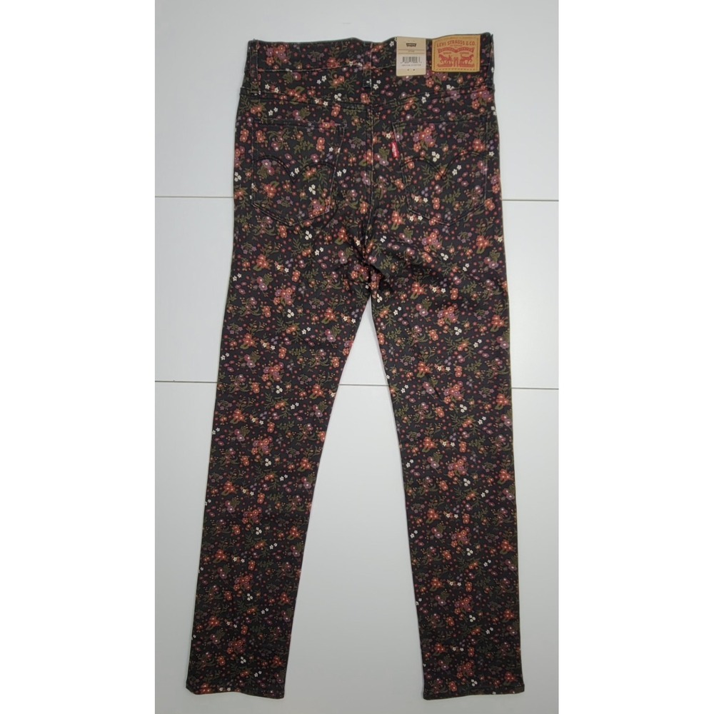 Levi's 314 Shaping Straight Floral Jeans Women's 27x30 Mid Rise HyperSoft New - Picture 10 of 10